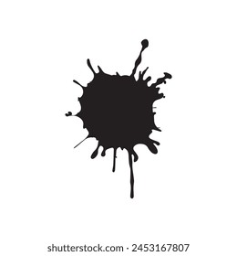 Círculos de pincel forma redonda Diseño de color negro estándar.