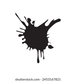 Círculos de pincel forma redonda Diseño de color negro estándar.