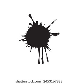 Círculos de pincel forma redonda Diseño de color negro estándar.