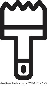 Icono de contorno de herramienta de limpieza de pincel