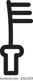 Icono de contorno de herramienta de limpieza de pincel