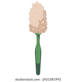 Cepillo para limpiar botellas ilustración de dibujos animados vectorial aislado sobre un fondo blanco.