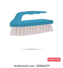 Brush for cleaning color flat icon for web and mobile design