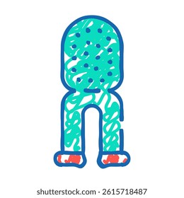 brush for cleaning dog teeth doodle icon sketch vector. brush for cleaning dog teeth sign. isolated symbol illustration