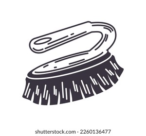 icono de doodle de limpieza de pincel aislado
