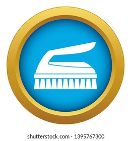 Brush for cleaning icon blue vector isolated on white background for any design