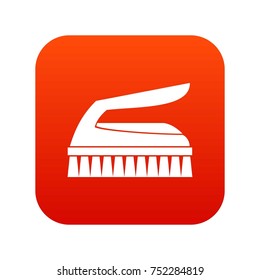 Brush for cleaning icon digital red for any design isolated on white vector illustration