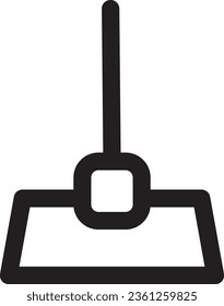 Brush Clearing Mop Outline Symbol