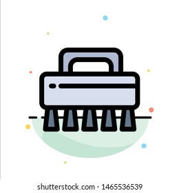 Brush, Cleaning, Set Abstract Flat Color Icon Template. Vector Icon Template background