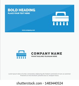 Brush, Cleaning, Set SOlid Icon Website Banner and Business Logo Template