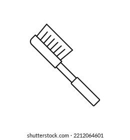 Brush cleaning sink icon in line style icon, isolated on white background