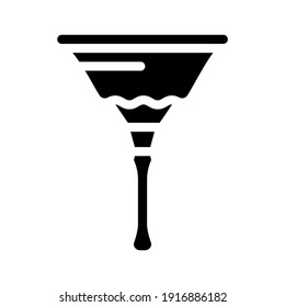 brush for cleaning windows glyph icon vector. brush for cleaning windows sign. isolated contour symbol black illustration
