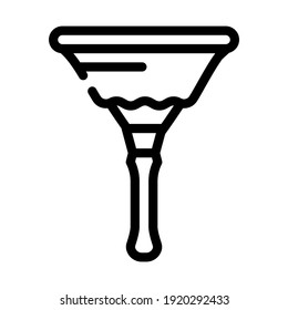 brush for cleaning windows line icon vector. brush for cleaning windows sign. isolated contour symbol black illustration