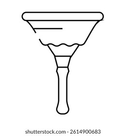 brush for cleaning windows line icon vector. brush for cleaning windows sign. isolated contour symbol black illustration