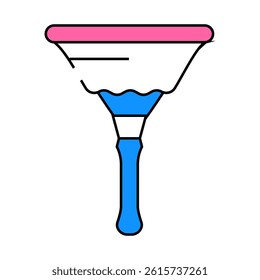 brush for cleaning windows line icon vector. brush for cleaning windows sign. isolated symbol illustration