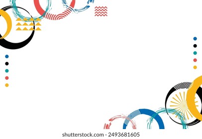 Brush colored circles  Background for sport, cover. vector flat