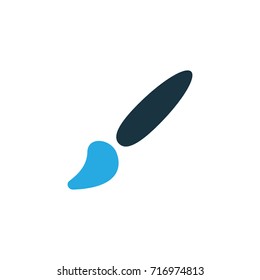 Brush Colorful Icon Symbol. Premium Quality Isolated Painting Element In Trendy Style.