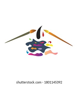 Brush, colorful icon vector design illustration