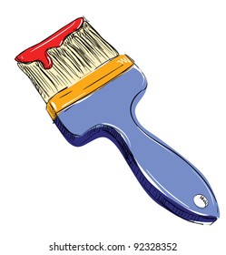 Brush colorful sketch icon vector illustration