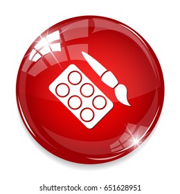 brush and colors icon