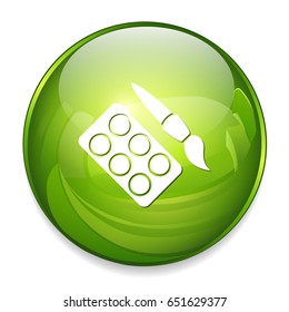 brush and colors icon