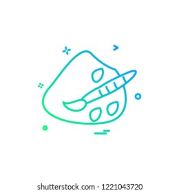 brush colour paint icon vector design
