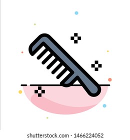 Brush, Comb, Cosmetic, Clean Abstract Flat Color Icon Template. Vector Icon Template background