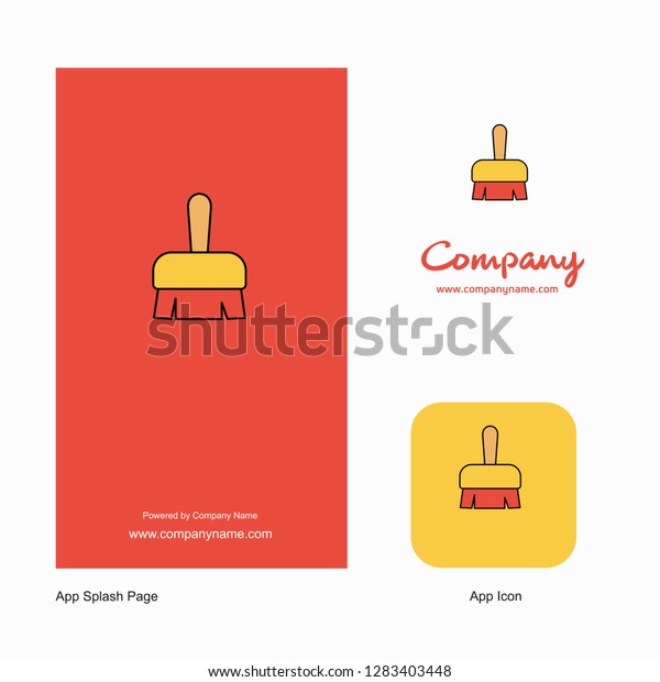 Brush Company Logo App Icon Splash 库存矢量图（免版税）1283403448 Shutterstock
