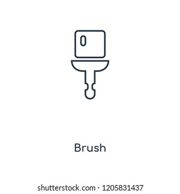 Brush concept line icon. Linear Brush concept outline symbol design. This simple element illustration can be used for web and mobile UI/UX.