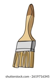 Brush in a continuous line pattern on a white background.