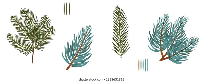 Brush for creating coniferous branches