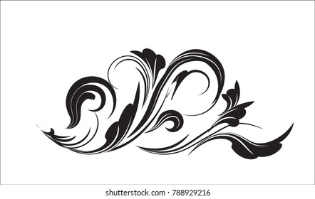 brush for creation of flower patterns, stylization ink