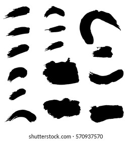brush dabs set vector 