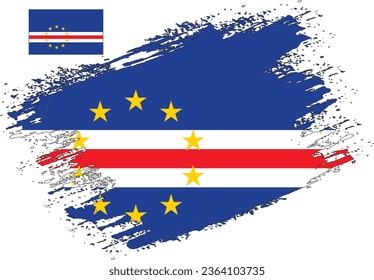 Brush Design Cape verde Flag Vector