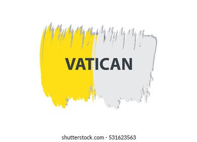 Brush Design Element for Vatican National Flag