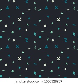 A brush doodle seamless print pattern
