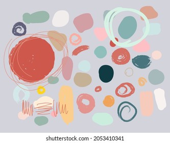  brush dot   shapes collection, vector design elements  