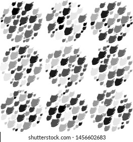 Brush dots abstract pattern. Abstract vector brus dots background. Contemporary textile ornament. 