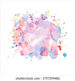 brush of draw shades watercolor.vector creative illustration.