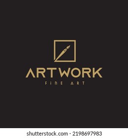 Brush Drawing Canvas Art Frame