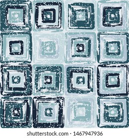 Brush drawing. Chaotic colors. Checkered grunge style. Seamless sloppy fashion pattern. Stylish texture. Shabby paint.