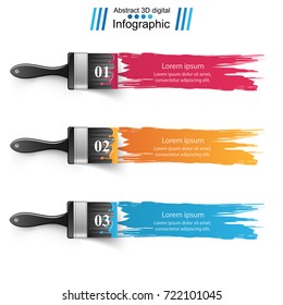Brush for drawing on a grey background.