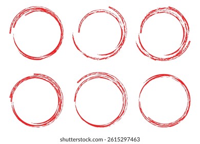 Brush drawn ellipses, ovals and bubbles to circle and highlight text. Hand drawn marker emphasis elements. Doodle style geometric round outline shapes.