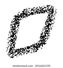 Rhombus grueso del doodle dibujado con pincel. banner negro grunge para tu diseño. Plantilla de fondo pintado abstracto.  bandeja de crayón de tinta y elementos de diseño artístico. Textura de tiza sucia