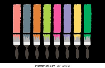 brush draws colored lines 