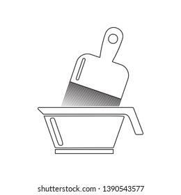 brush for dyeing hair icon. Element of beauty salon for mobile concept and web apps icon. Outline, thin line icon for website design and development, app development