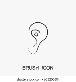 Brush ear  icon  illustration vector symbol