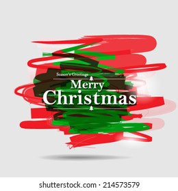 Brush Effect Christmas New Design Background