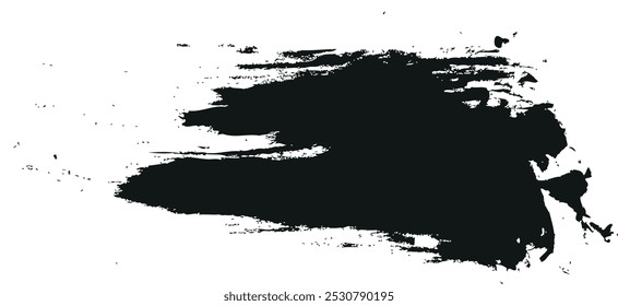 Brush effect PNG set in black color on white background grunge type.