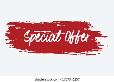 Brush effect for special offer vector,abstract template